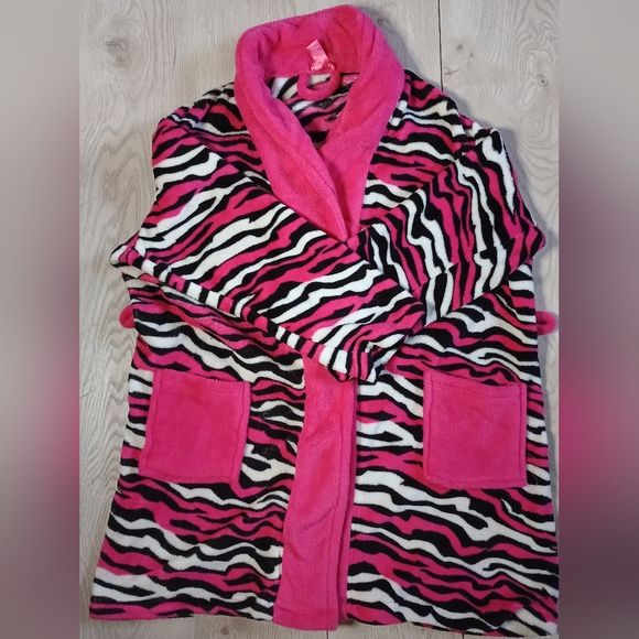 Electric Pink Zebra Robe - Picture 2 of 5